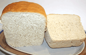 Bread cut to display the texture