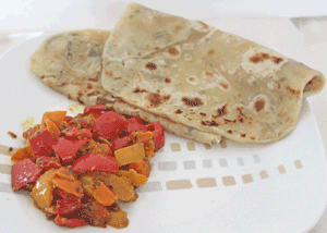 Roti rising as it cookes