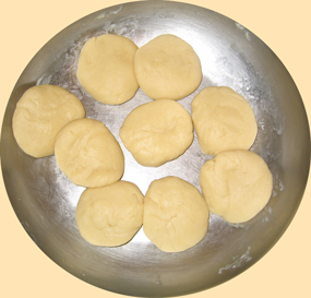 dough divided into balls
